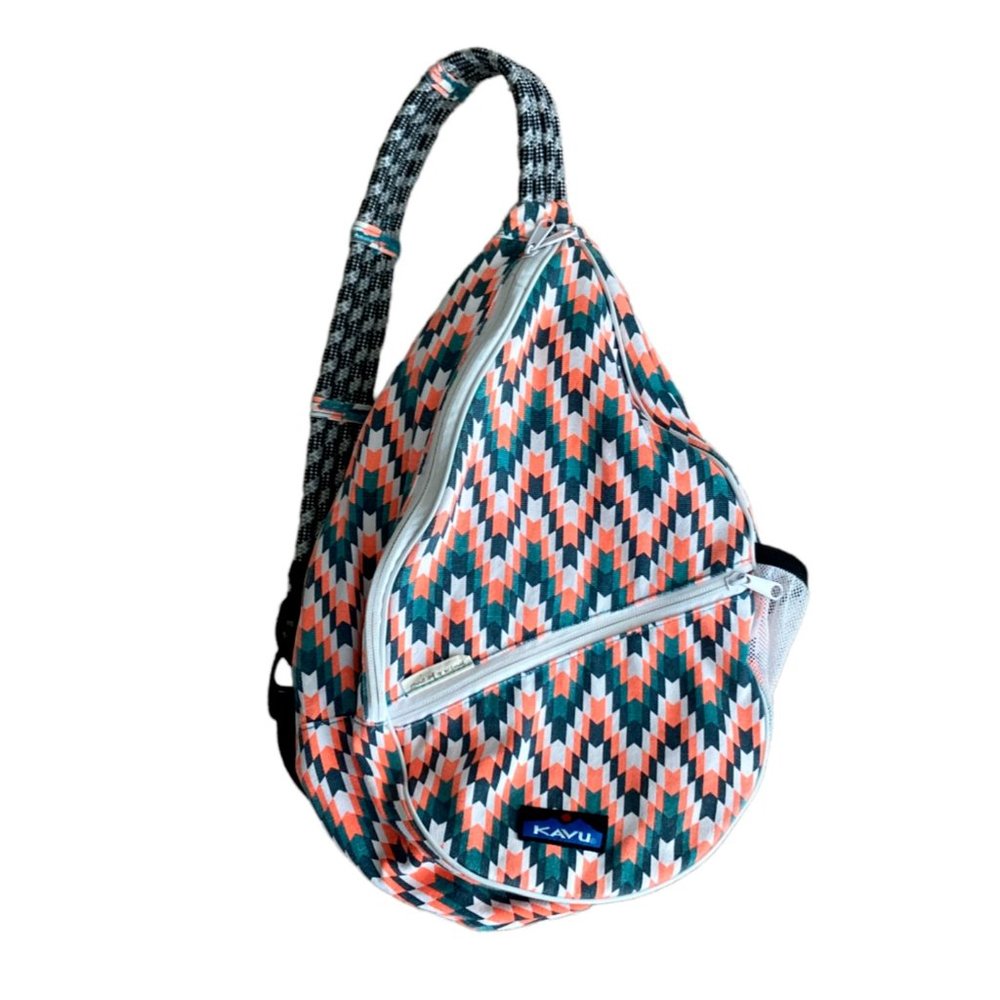 KAVU Paxton Pack Rope Sling Crossbody Bag - Everglade Tile *HAS FLAWS*